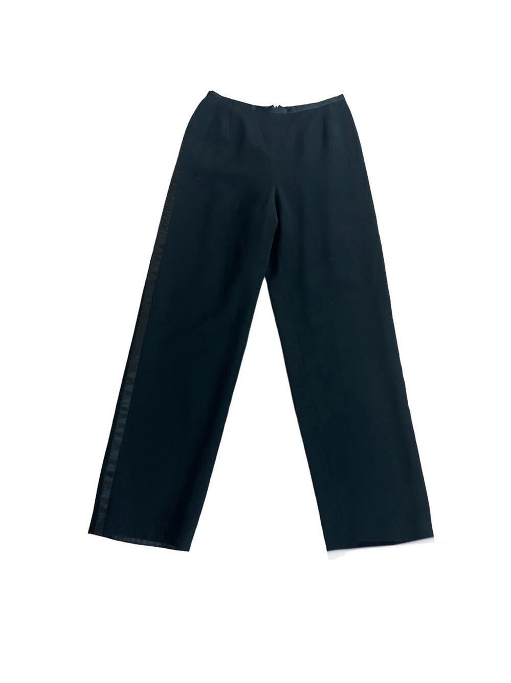 Peter Nygard black satin trim tuxedo dress pants fully lined Sz 8